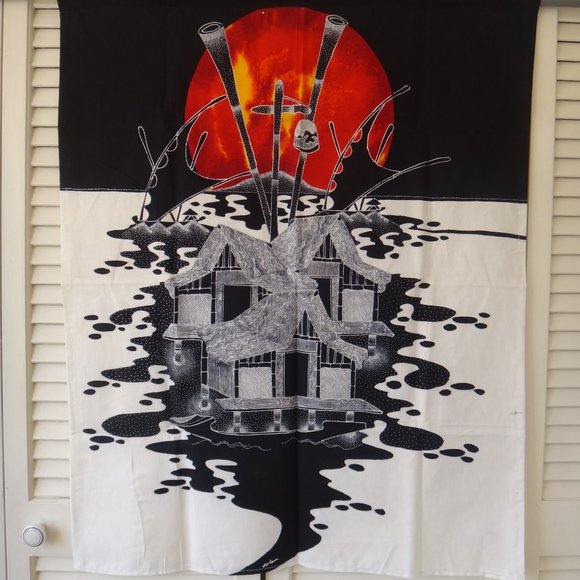 Wall Art Batik Painting Cloth Wall Tapestry NEW - Picture 2 of 4